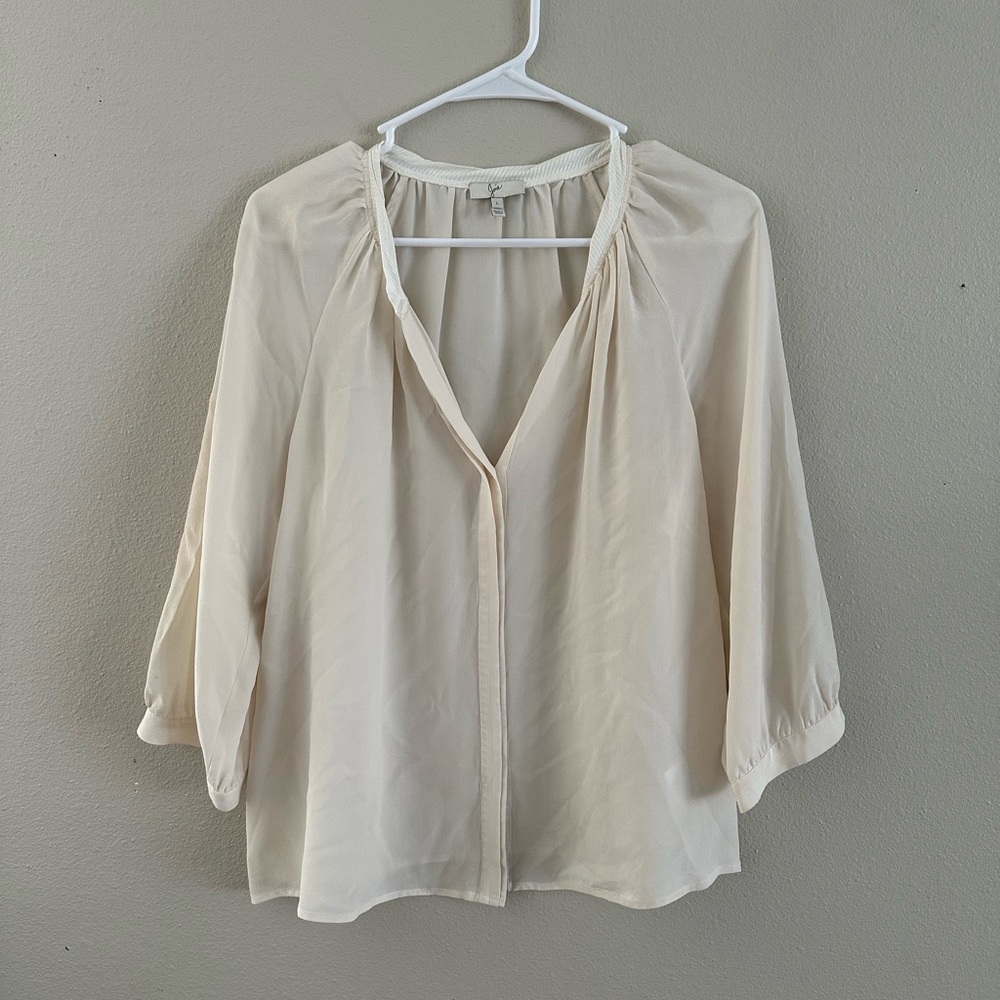 Joie Blouse size large 100% silk worn 1 time.